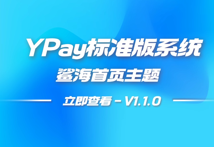 YPay标准版首页主题 – 鲨海-耀雪资源网